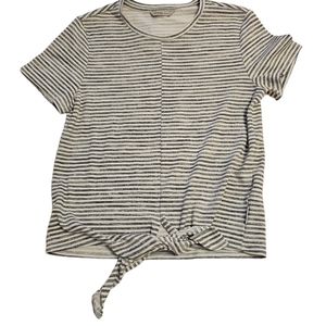 Calvin Klein Jeans Striped Tie Front Tee Shirt